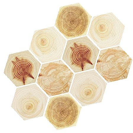 GALPADA 10Stücke Antirutsch Bodenaufkleber Sechseckige Küchenfliesen Wasserfeste Fliesenpaste für Badezimmer und Küche Selbstklebende Dekoration