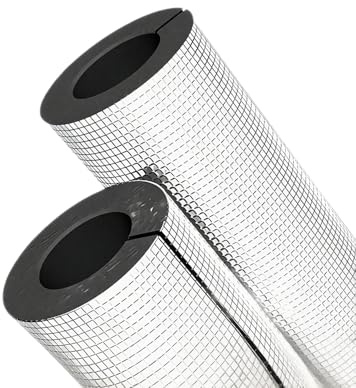Rörisoleringsskumslang 1-pack Självhäftande Skumrörskydd, ID 20 25 32 43 50 63 76 89 110 mm Frysisoleringsslang för Kran, AC-enheter, Vinterbevattning, Husbilsrör(ID50mm x T20mm)