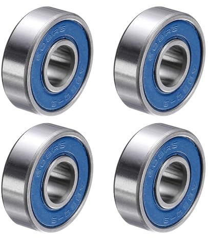 QUARKZMAN 608-2RS Rillenkugellager Mikrolager 8×22×7mm 4 Stück | Doppelt Chromstahl, Gummiabgedichtet, ABEC5, Z4 Geräuscharm, für Präzisionsmaschinen, Mikrolager, Wälzlager