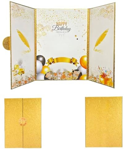 Morjakey Geburtstagskarte Groß, Karte Geburtstag Mann Frau，Happy Birthday Grußkarte，Glückwunschkarte geburtstag， Gästebuch Geburtstag，Kreative Geburtstagsgeschenk für frauen männer freundin