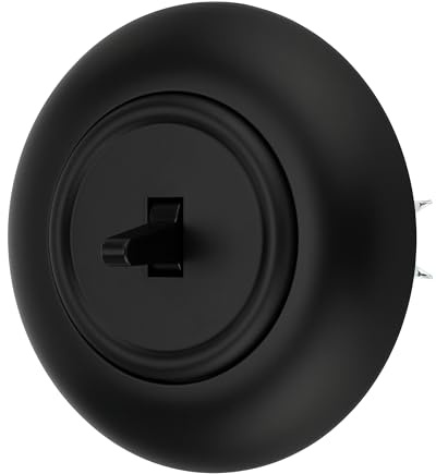 Unterputz Retro Taster, Klingeltaster, Steckklemme, All-in-One, Serie VX1 schwarz-matt