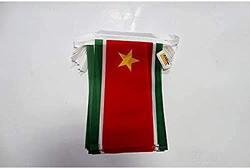 AZ FLAG - Fahnenkette Guadeloupe Unabhängig 6 Meter Mit 20 Flaggen - 21x14 cm - Guadeloupe Nationalisten Girlande Flaggenkette 14 x 21 Cm