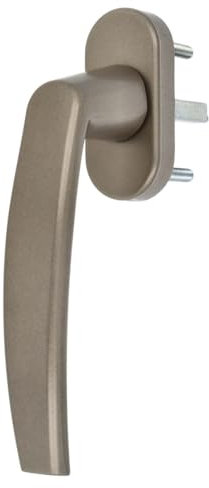 Premium Aluminium Fenstergriff Victory - Metall Sockel, Farbe:Satin, Stiftlänge:35mm