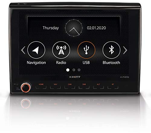 Xzent X-F270: Infotainer, 2 Din Mediencenter für FIAT Ducato, Multimedia mit 20,3 cm / 8“ Touchscreen, Autoradio mit DAB+, Bluetooth, zum Reisemobil/Camper Festeinbau Navi erweiterbar