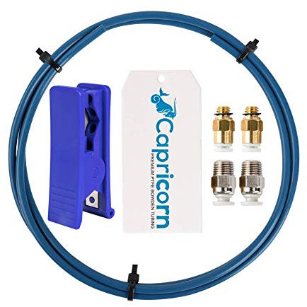 Sovol Creality Capricorn Bowden PTFE Schlauch 1M XS Serie 1,75 mm Filament mit 2 x PC4-M6 & 2 x PC4-M10 pneumatischen Beschlägen & Rohrschneider für Ender 3/3 Pro/5/CR-10/10S 3D-Drucker