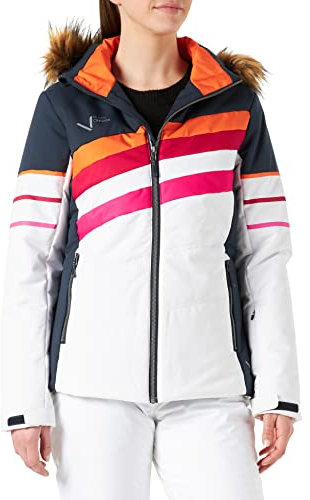 Black Crevice Damen Skijacke, Navy/weiß, 40