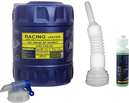 QR-Parts Set 20 Liter 85483164 CT4503 MN7902-20 DIN61 5022 MANNOL Scheibenreiniger Konzentrant 1:100 250ml Racing+Ester 7902 10W-60 Auslaufhahn