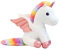 Mislaxy Unicornio Peluche Arcoiris Multicolor Unicornio Pegaso Kawaii Suave Almohada de Unicornio Regalo de Cumpleaños Navidad, 23CM (Blanco)
