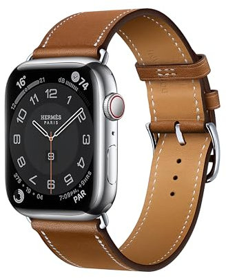 DONEGANI LB1 per Cinturino Apple Watch 40mm 44 mm 46mm 42mm 45mm 41mm 38mm 49mm Se Ultra 2 Serie 10 9 8 7 6 5 4 3 Band Bracciale Pelle, Marrone