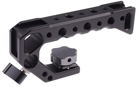 Hersmay Universal Camera Cage Griff oberem Handgriff mit ARRl-Lokalisierungs-Kaltschuhhalterung, 1/4-Zoll- und 3/8-Zoll-Schraubbefestigung