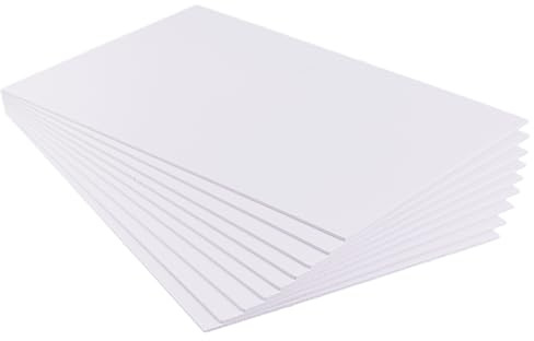 BENECREAT 8 Blatt 2 mm A4 Weiß Schaumstoff Platten für Signage Displays Und Digitalen Siebdruck, 20x30cm