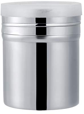 R Farina, Spargifarina in Acciaio Inox, Spargicacao, Spargitore per Cannella, Spargifarina con Coperchio, Spargifarina in Acciaio Inox Spargicacao in Polvere Glassa di Cioccolato (Piccolo (12,2x8,3x3,