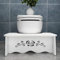 wyewye Bathroom Stool Foldable Poop Toilet Adult, 7 Inch Potty for Adult and Kids Aid, Wood-Plastic Board, Environmentally Friendly Materials Shower Stool, White, 10 (MT)