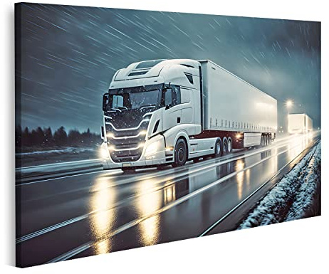 islandburner Bild auf Leinwand LKW Truck Lastwagen Kinderzimmer Bilder Wandbilder Poster IUYE-1P
