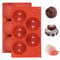 2 Pièces Moule Demi-Sphère Silicone, 5 Cavités Ø 8 cm - Pour Chocolat, Gâteaux, Gelée, Pudding, Mousse de Dôme