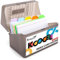 Koogel 3x5 Flashcards Revision Index Card Storage Box, Organiser Case with 10 Plastic Dividers and 100 Ruled Index Cards for Office School Study