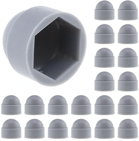 MEETOOT 20PCS M10 x 17 Bolt Cap Screw Cap Plastic Hexagon Covers for Car Nuts Nylon Acorn Dome Protection Cap Screw Cap Cover for Protecting Hex Screw Bolts and Nut