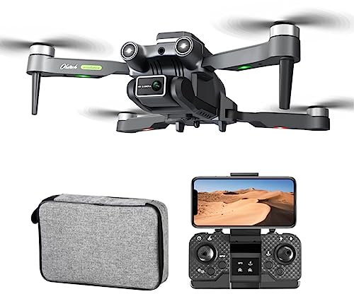 Dual-Camera Drone, 6K Folding Aerial Drone, Windproof HD Aerial Quadcopter With 360 Degree Obstacle Detection, Adjustable Mini GPS Drones, RC Airplane Drone With Low Battery Alarm For Capturing