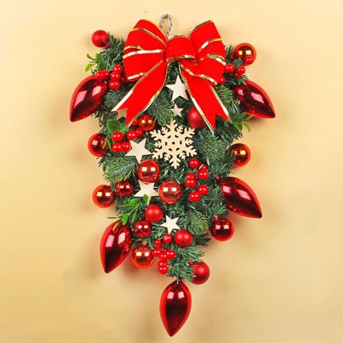 Weihnachten Holzschild Schneeflocke Upside Down Baum Geeignet für Weihnachtsbaum Dekorationen Party Dekorationen Outdoor Tür Hängen Wandbehang