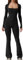 Geagodelia Damen Sexy Bodycon Jumpsuit Einteiler Elegant Langarm Overall Romper Yoga Workout Sport Outfit Clubwear Streetwear Skims Bodysuit (E - Schwarz, M)