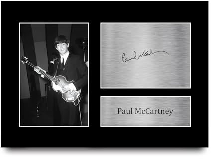HWC Trading A4 Paul McCartney The Beatles Geschenke Geducktes Signiertes Autogramm Foto für Fans von Musik Memorabilien - A4
