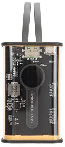 20000mAh Portable Charger,Fast Charging Power Bank,Transparent Housing Design,Mobile Power Supply,Short Circuit Protection for Camping, Home Storage, Use During Power Outages
