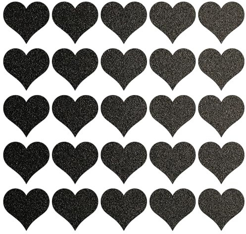 Generisch 25x Reflektoraufkleber, Reflexsticker reflektierende Aufkleber schwarz Reflector Heart, Herz, Reflex Reflective x Fahrrad Bike Fahrrad Aufkleber Bicicleta Auto Aufkleber Sticker