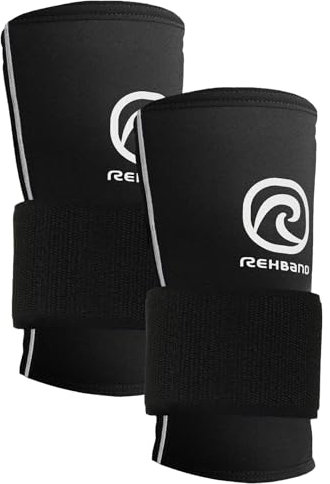 Rehband RX Wrist Support Power Max - 3-in-1 Handgelenk-Bandage Fitness & Krafttraining, 5 mm SBR/Neopren Wrist Wrap schützt & stabilisiert das Handgelenk - 1 Paar, Farbe:Schwarz, Größe:S