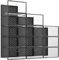 Pinkpum 12 pcs Clear Shoe Boxes, Stackable Plastic Shoes Storage Organiser, Fit Size 9.5, Foldable Sneakers Containers, Great Substitute for Shoe Rack, Black2