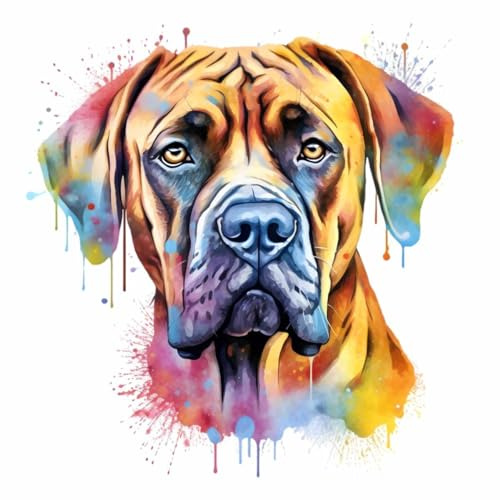 Designer Aufkleber/Sticker/Wandaufkleber/Decal/Fotosticker/Dekoration Vinyl - XL- bunt - Boerboel 01