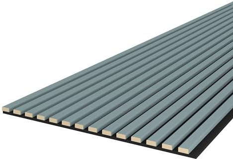 Leiste24 Akustikpaneel - Lamellenverkleidung - Wandverkleidung - 2.400 x 600 mm - Akustikfilz Schwarz - Lamellendekor Nordic