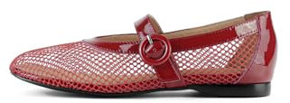 L37 - Ballerina Shoes for Women Spend My Day, Women's Ballet Flats & Pumps, Handmade Ballet Flats for Women, Leather Flat Shoes for Women, Comfortable and Elegant - Red