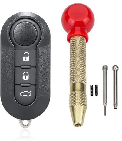 3 Tasten Klappschlüssel-Fernbedienungsgehäuse für FIAT Ducato Doblo 500 500L Punto Bravo Panda Mit Werkzeuge zum Entfernen von Stiften.