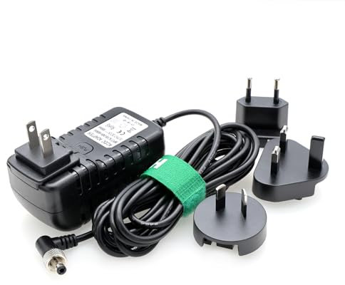 HangTon 12V Locking DC Power Adapter Right Angle for Blackmagic Video Assist Monitor Studio Camera 6K 4K Plus G2, Atomos Ninja V, Hollyland Mars 400s, SmallHD 702 Video Wireless Transmission
