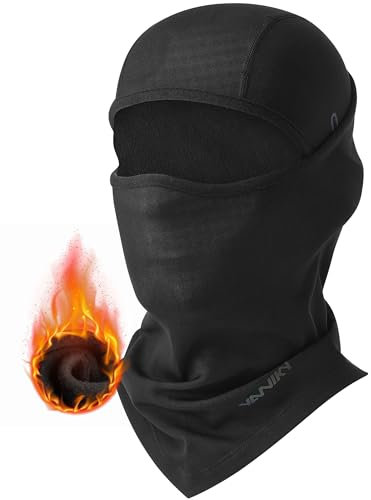 YANIKY Cagoule d'hiver pour homme et femme, masque facial respirant et chaud, coupe-vent en polaire thermique pour temps froid, Normal, taille unique