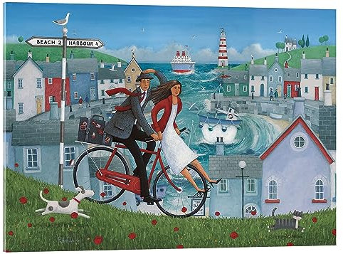 Posterlounge Fahrrad am Meer Acrylglasbild von Peter Adderley 18 x 13 cm Wandbilder Wanddeko