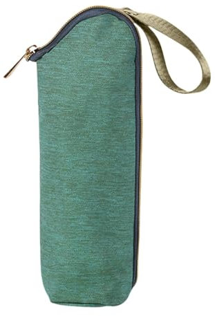 Sac isotherme pour biberons - Housse isolante pour biberons en verre - Housse de protection portable pour bouteille - Support de transport épais - Couvercle isolant pour biberons de maternelle, vert,