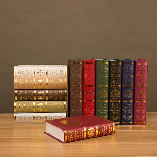 Faux livres vintage pour décorer des étagères, décoration de meubles, vieux accessoires de bibliothèque, ornements nostalgiques, décoration de livres de table, processus de bronzage, faux livre