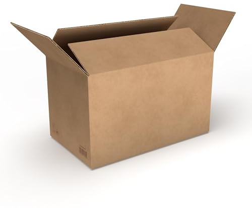 RaKuPack 50 Stück Robuster Faltkarton Versandkarton 350x200x200mm braun | Versandschachtel Innenmaß (35x20x20cm), Warensendung Karton Faltschachtel Paket Kartonage verschiedene Größen, mit Klappen