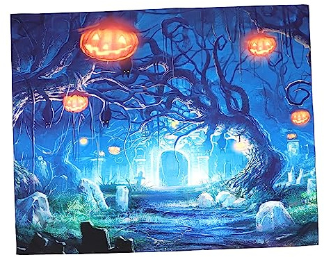 Fond De Lanterne Citrouille Bannière De Porte d'halloween Fond Dhalloween Affiche De Porte d'halloween Arrière-Plan Accessoires d'halloween Fond De Tenture Murale Polyester Angoily