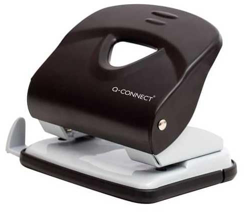 Locher Q-Connect KF14220, Metall, 30 Blatt, schwarz