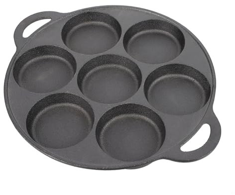 Alipis Spiegeleierpfanne Aus Gusseisen Mit Antihaftbeschichtung Für Küche Eierkochwerkzeug Mit Löchern Für Schnecken Mehrzweck-eisentopf Für Schnelles Braten Austernschnecke Pfanne