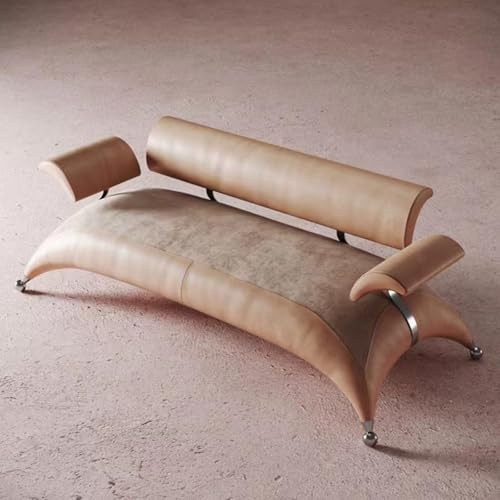 Generisch Modernes Wolkensofa, Akzentstuhl aus Braunem Leder for Wohnzimmer, Büro, Empfangsraum