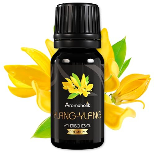 Aromaholik Ylang-Ylang-Öl BIO 100% naturrein – Ätherische Öle für Diffuser & Aroma Diffuser – Zertifiziertes ätherisches Öl aus Indien – Ylang Ylang Essential Oils 10ml für Sauna & Massage