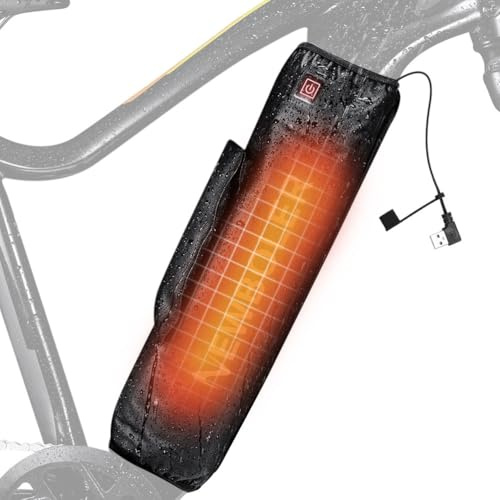 WLDOCA Heated E-Bike Battery Cover, Winter Waterproof Thermal Case for Electric Bicycle, Extends Battery Life Range in Cold Weather for Commuting and Riding