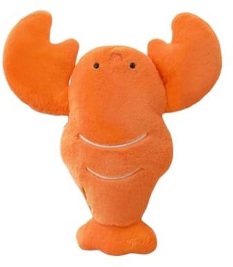 JORCEDI Hummer Plüschtier, Meereslebende Spielzeug Krabbel Spielzeug, Realistisches Krustentier als Kuscheltier, Süßes Meerestier als Kissen-Spielzeug, Geschenk (52cm,Orange)
