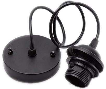 KuLio Ceiling Rose Pendant With Lamp Holder fitting Accessories Kit Set For E27/E26 Screw-type Bulb Light(Pack of 1)
