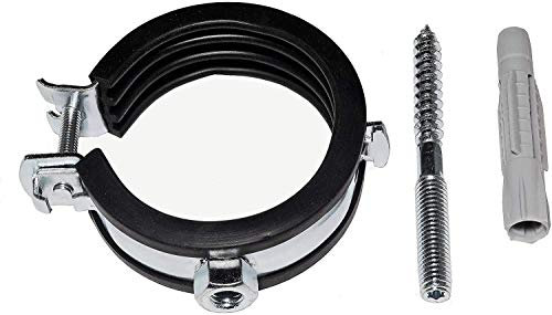 10 Stück (Set) Gelenkrohrschellen 50-55 mm + Stockschrauben + Dübel (Stockschraube M 8x180 mm)