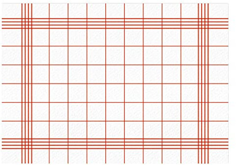 100 Tischunterlagen Landlust in rot-weiß kariert I DIN A3 eckig I Platzset aus Papier, modern I Einweg Tischset I dv328