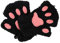 Women Girls Warm Half Finger Plush Gloves Mittens Cute Bear Cat Dog Paw Gloves Fingerless Mittens Hanging Neck Gloves Mittens with Anti-lost String Hand Warmer for Outdoor Sports Touchscreen Typing